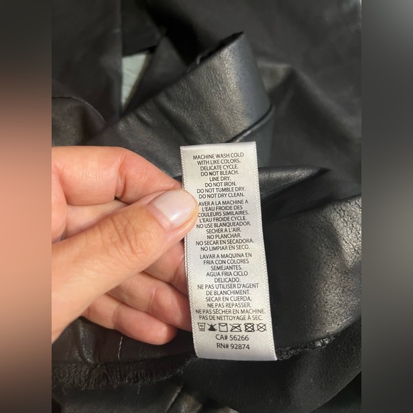 Splendid Faux Leather Black Full Length Fitted Silhouette Wide Waistband Size M - Picture 8 of 9